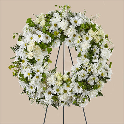 Faithful Wishes Wreath –  Reedley Flower Shop, Reedley CA