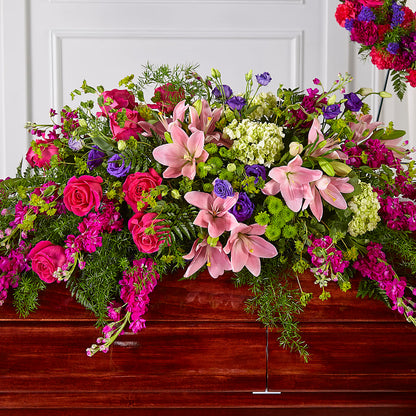 Radiant Tribute Casket Spray –  Reedley Flower Shop, Reedley CA