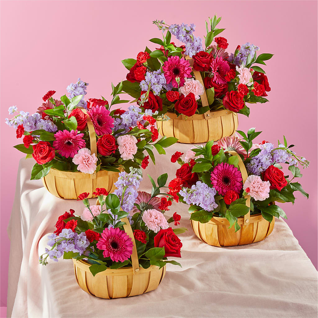 Pink Picnic Basket –  Reedley Flower Shop, Reedley CA