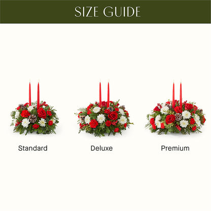Holiday Soiree Centerpiece –  Reedley Flower Shop, Reedley CA