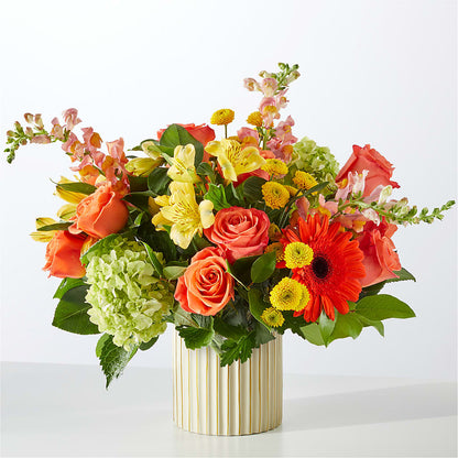 Autumn Sunshine Bouquet with Ivory Vase –  Reedley Flower Shop, Reedley CA