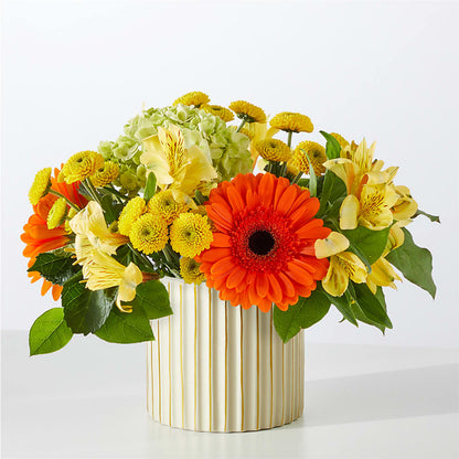 Autumn Sunshine Bouquet with Ivory Vase –  Reedley Flower Shop, Reedley CA