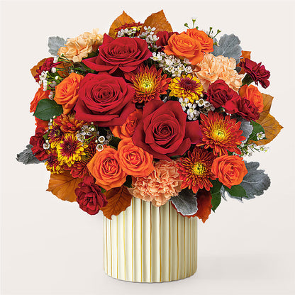 Merlot Bouquet with Ivory Vase –  Reedley Flower Shop, Reedley CA