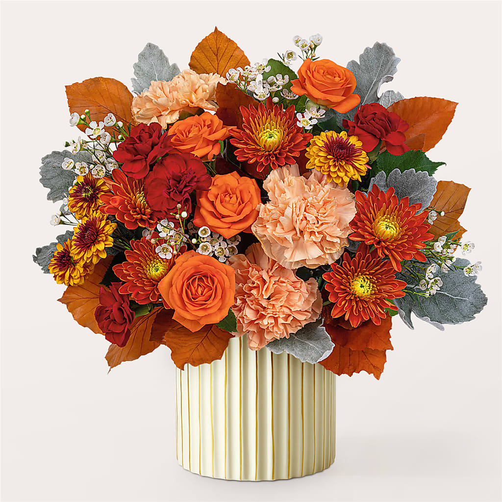 Merlot Bouquet with Ivory Vase –  Reedley Flower Shop, Reedley CA