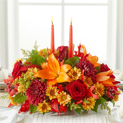 Autumn's Embrace Centerpiece –  Reedley Flower Shop, Reedley CA