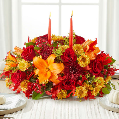Autumn's Embrace Centerpiece –  Reedley Flower Shop, Reedley CA