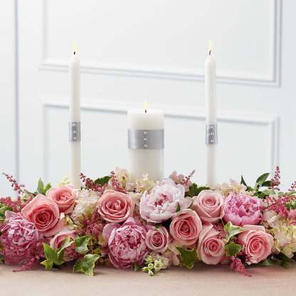 Worldwide Romance Unity Candle Arrangement –  Reedley Flower Shop, Reedley CA